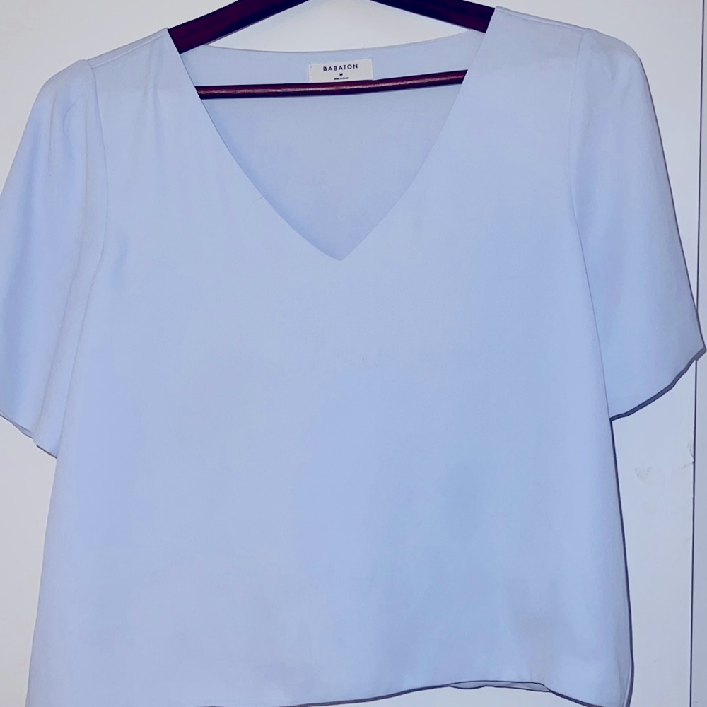 Aritzia gently worn mid length/crop blouse